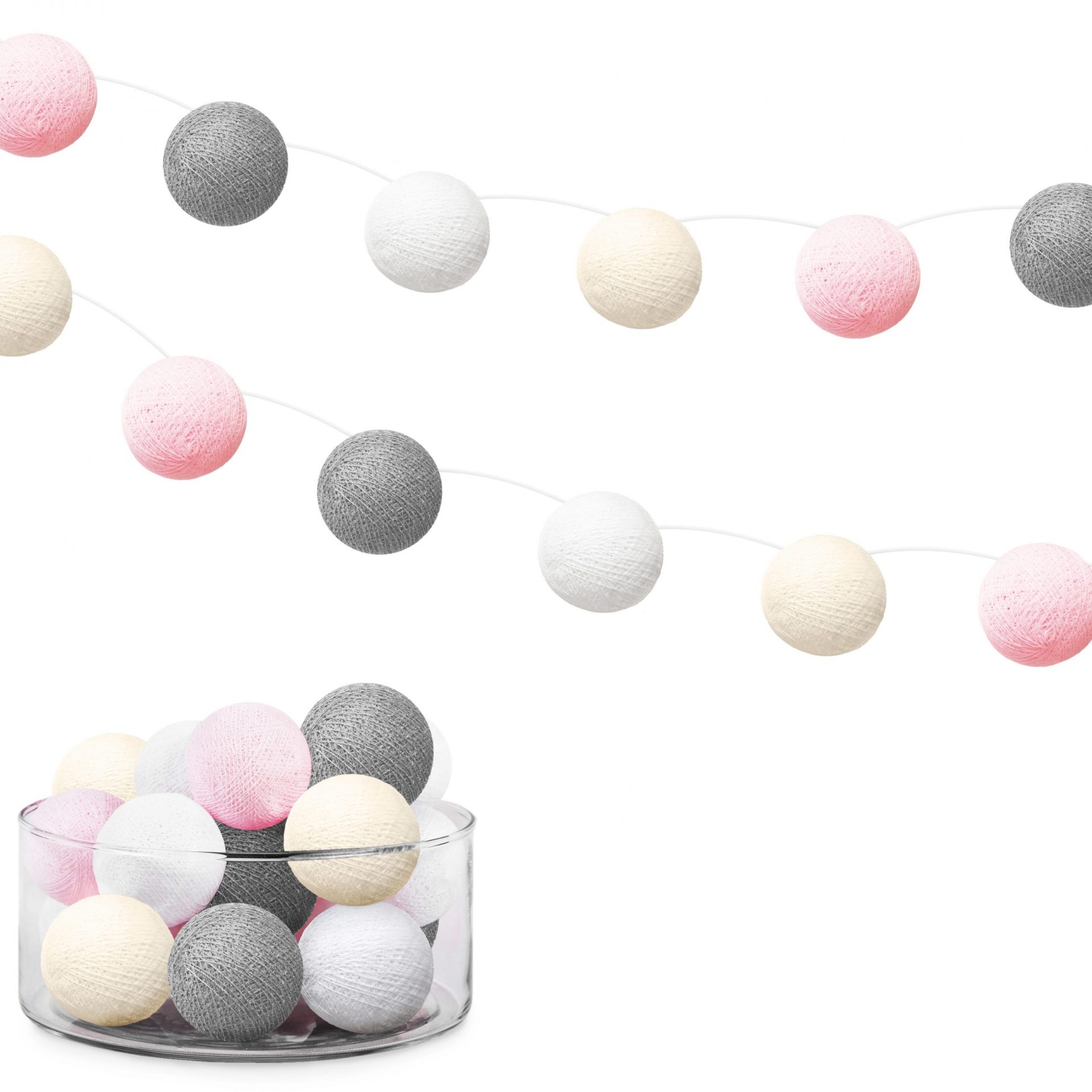 Ručne vyrobené svetielka - Fairy lights pastels