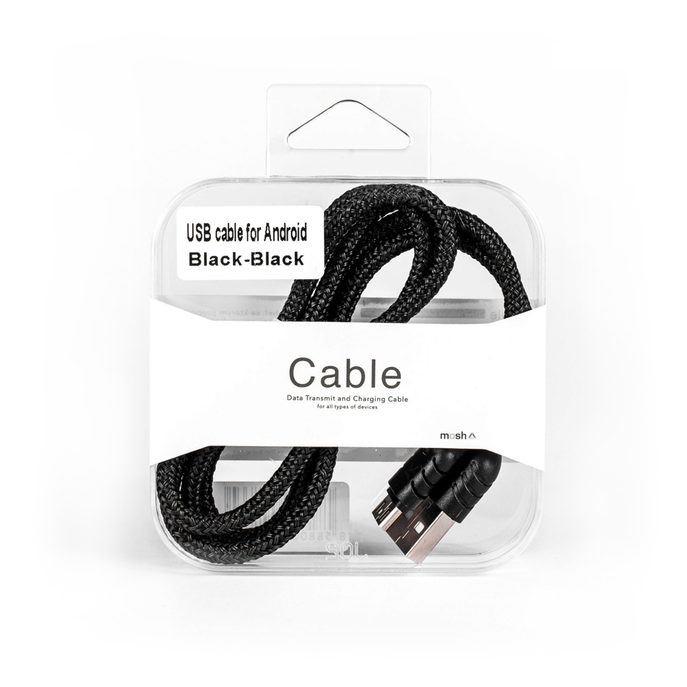 Micro USB kábel Mosh – čierny